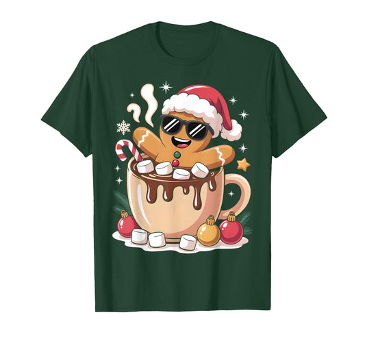 Gingerbreadman Christmas Cocoa Gingerbread Men Women Teens T-Shirt