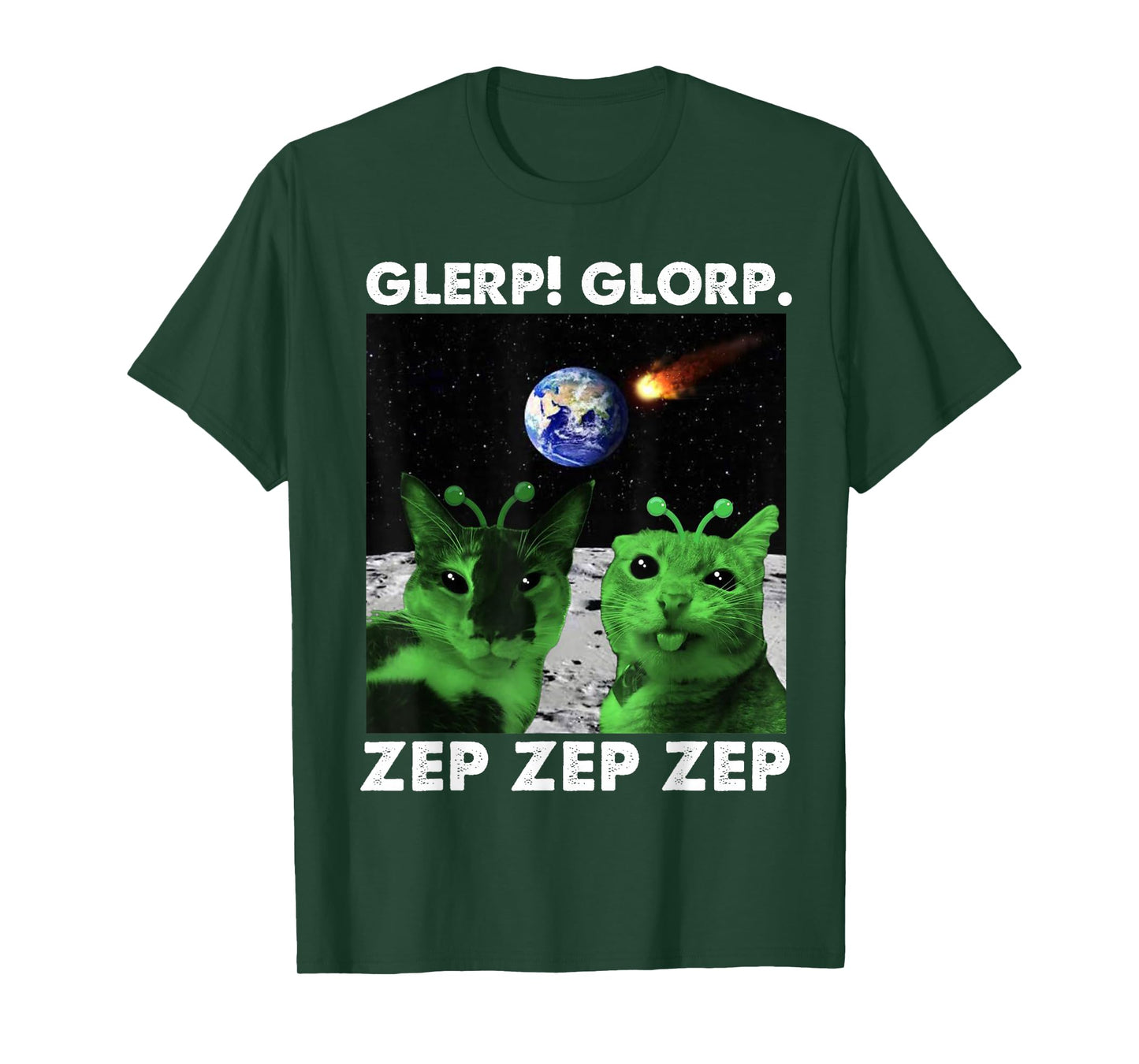 Gnarp Cat Silly Alien Cat Meme Brainrot Meme Funny Silly Cat T-Shirt
