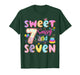 7Th Birthday Girl Donut Sweet Sassy and Seven Birthday T-Shirt