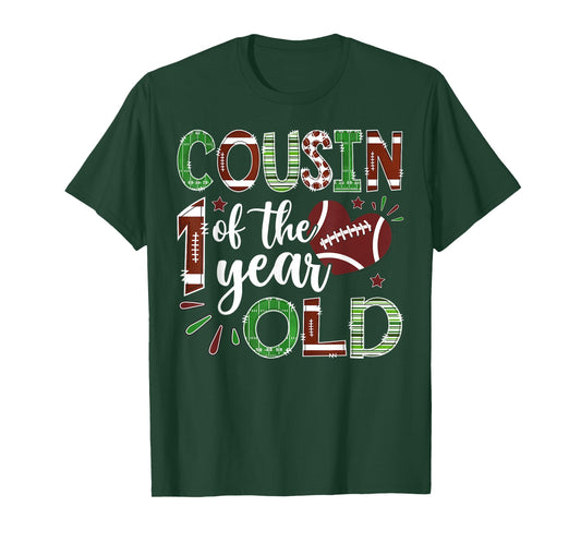 Cousin of The 1 Year Old Football First Birthday Boy T-Shirt