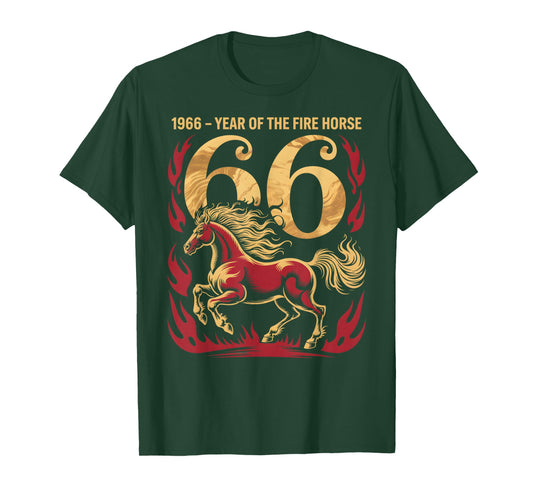 1966 Fire Horse 60th Birthday in 2026 Horse Rider T-Shirt