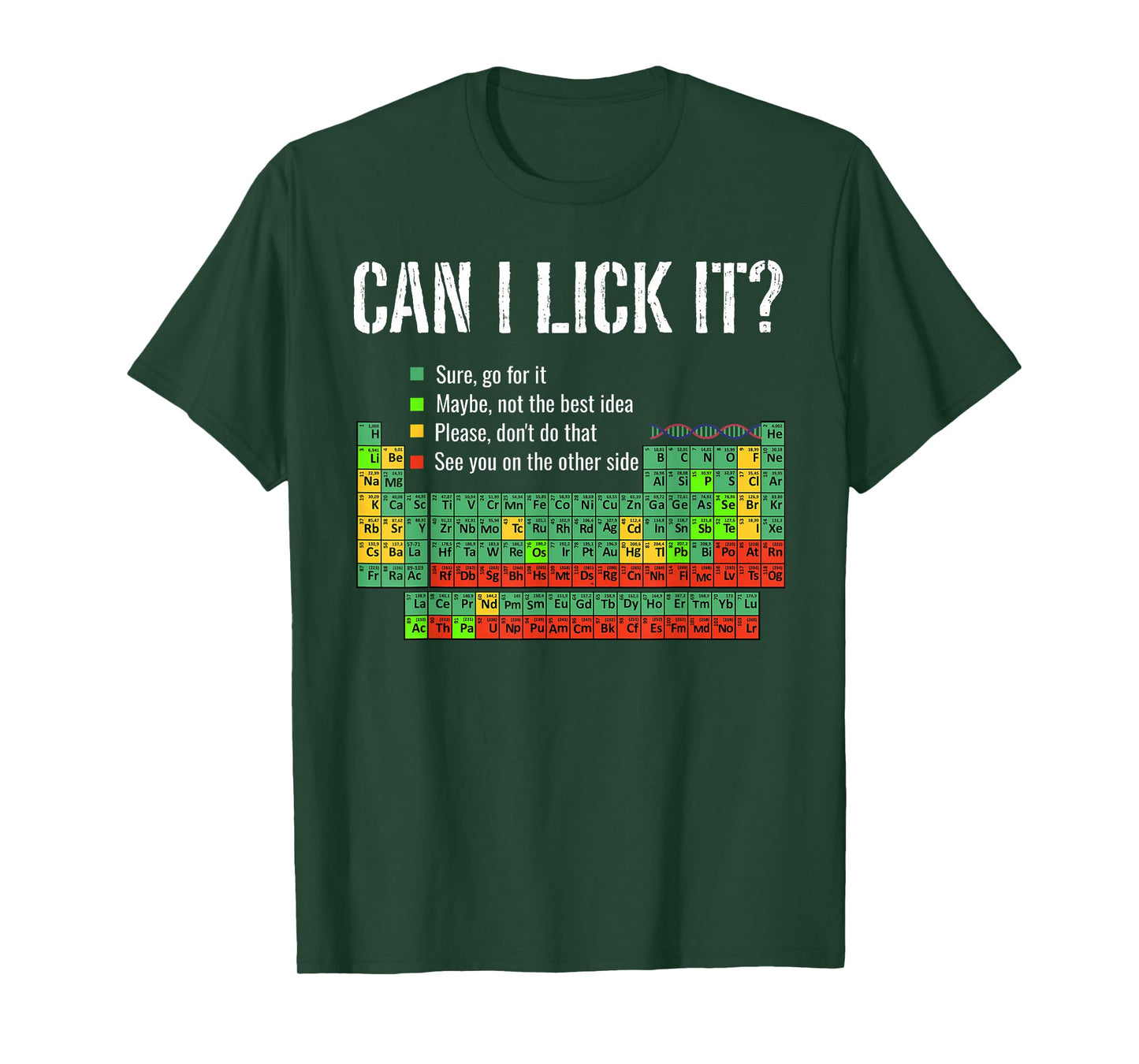 Can I Lick It? Periodic Table Happy 100 Days of School Funny T-Shirt