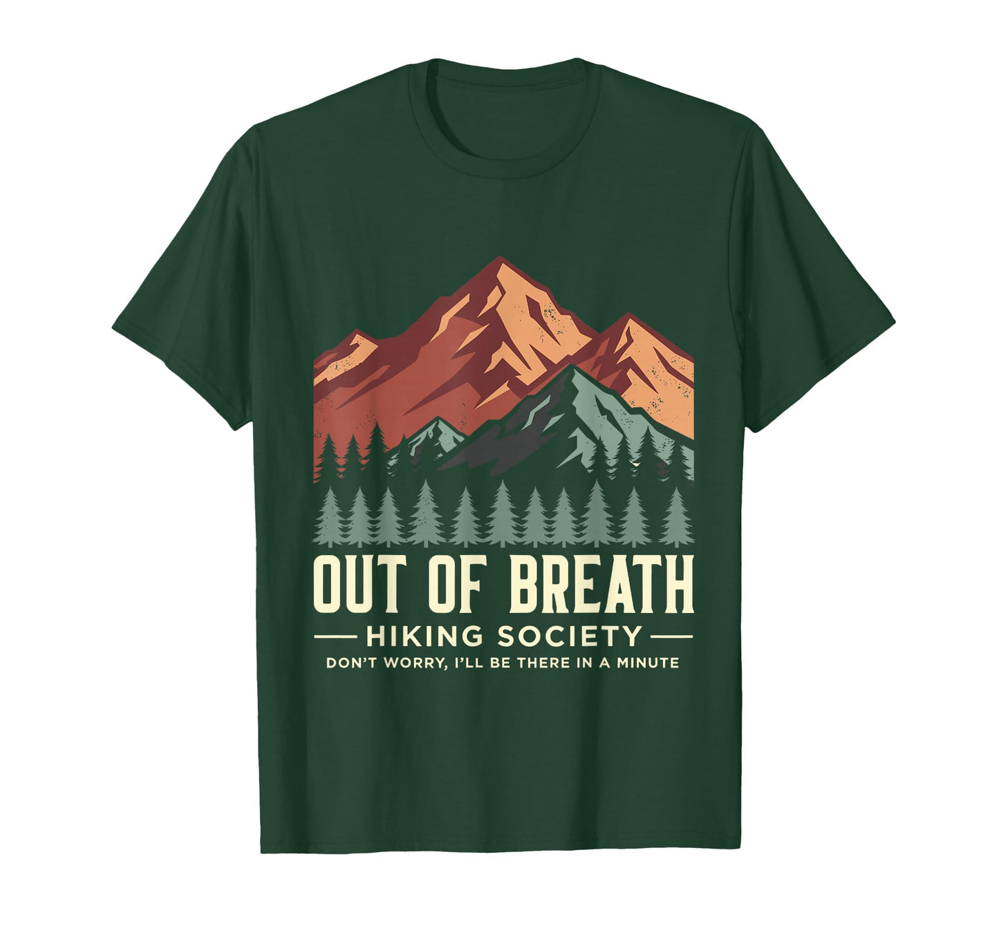 Out of Breath Hiking Society Funny Camping Hiking T-Shirt