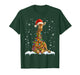 Cute Giraffe Christmas Light Funny Giraffe Lover Xmas T-Shirt