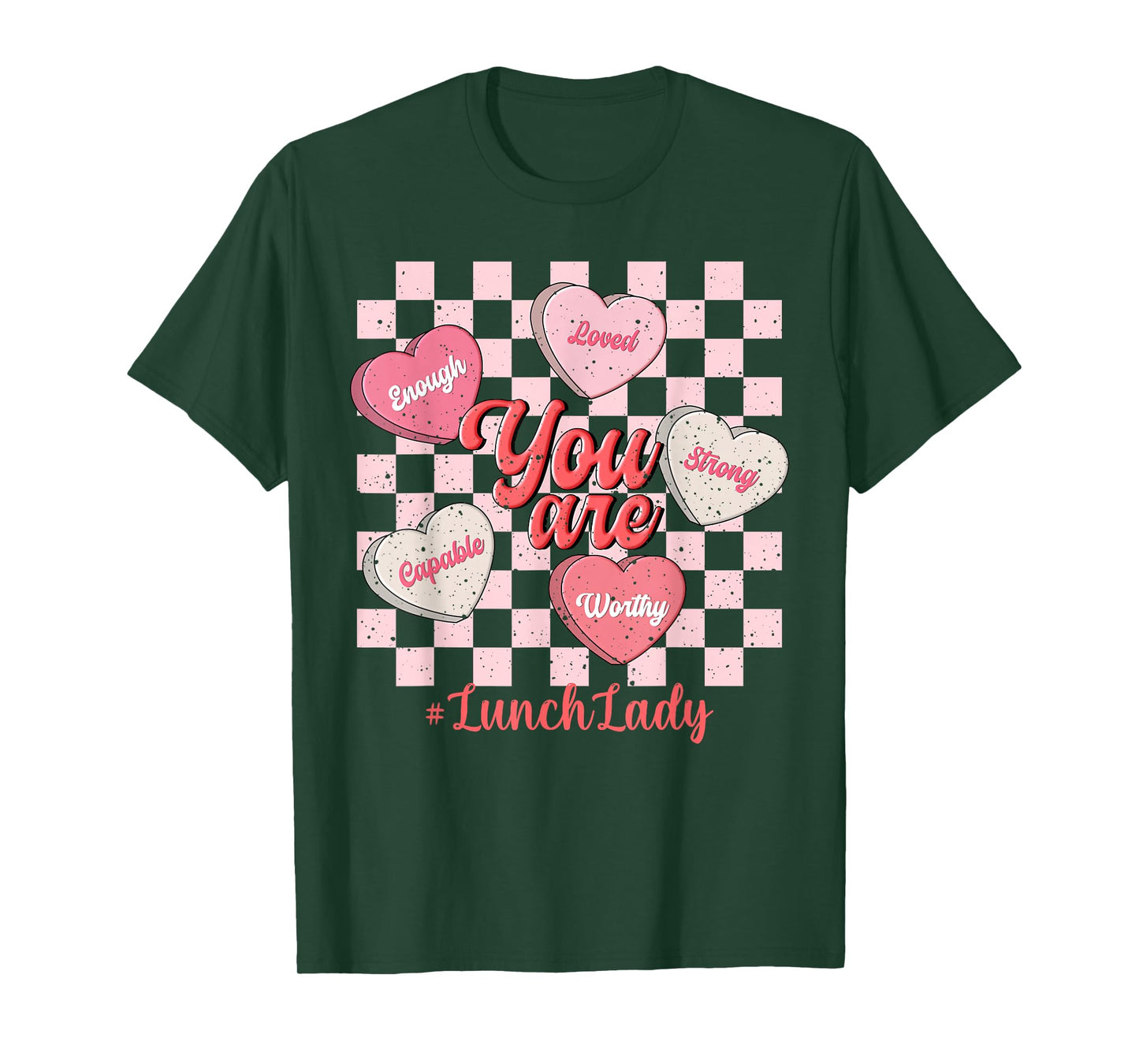 Funny Valentine Lunch Lady Love Heart T-Shirt