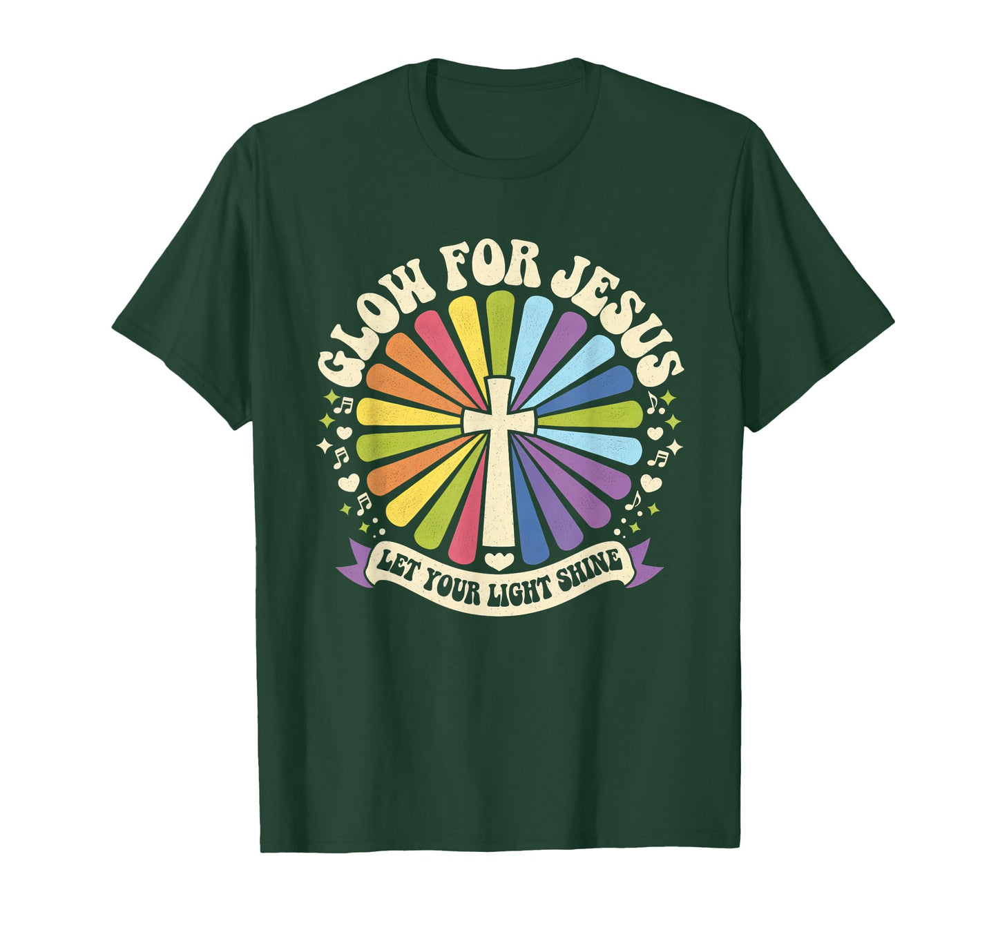 Glow for Jesus Tshirt Christian Faith Lion God Christianity T-Shirt