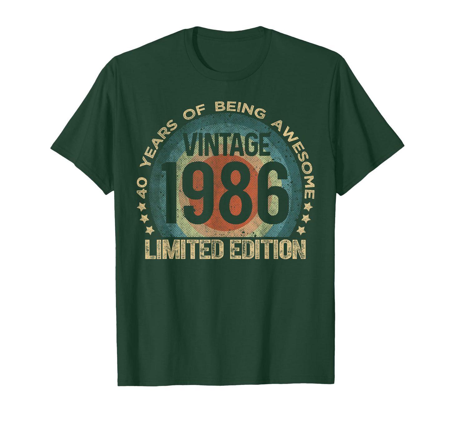 40 Year Old Gifts Vintage 1986 Limited Edition 40th Birthday T-Shirt