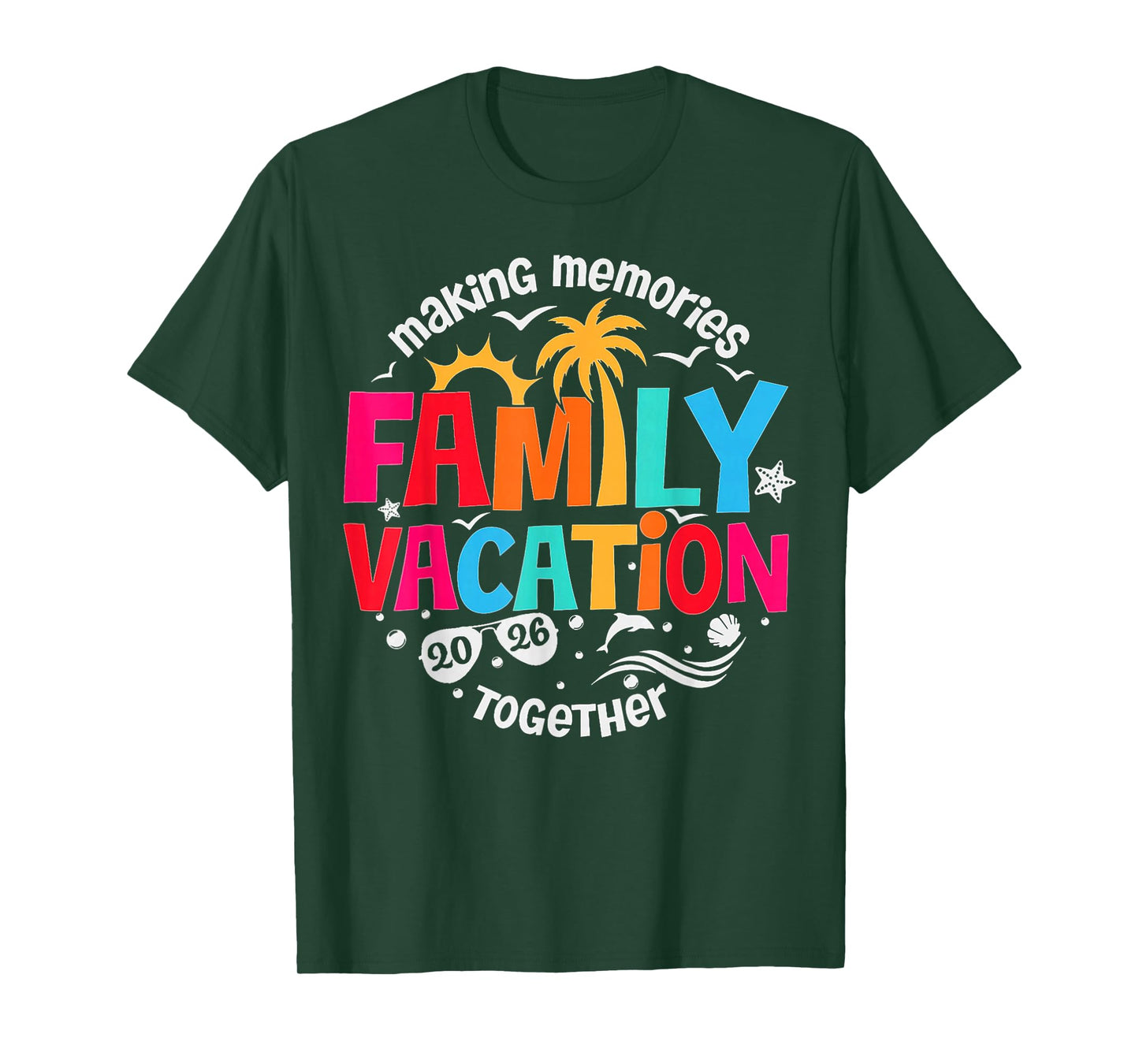 Family Vacation 2026 Beach Matching Family Summer Vacation T-Shirt