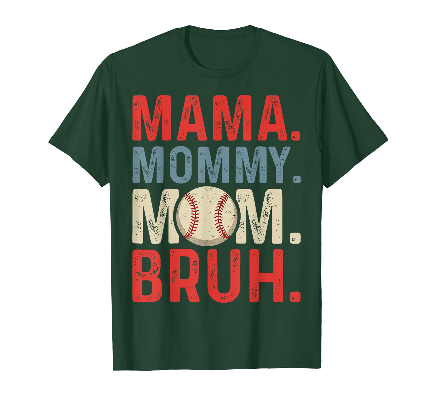 Vintage Mama Mommy Mom Bruh Baseball Mama Mothers Day T-Shirt