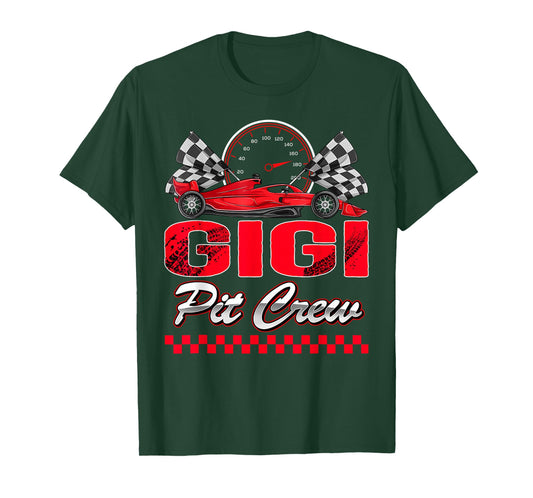 Gigi Pit Crew Racing Family Race Car Birthday Boy T-Shirt