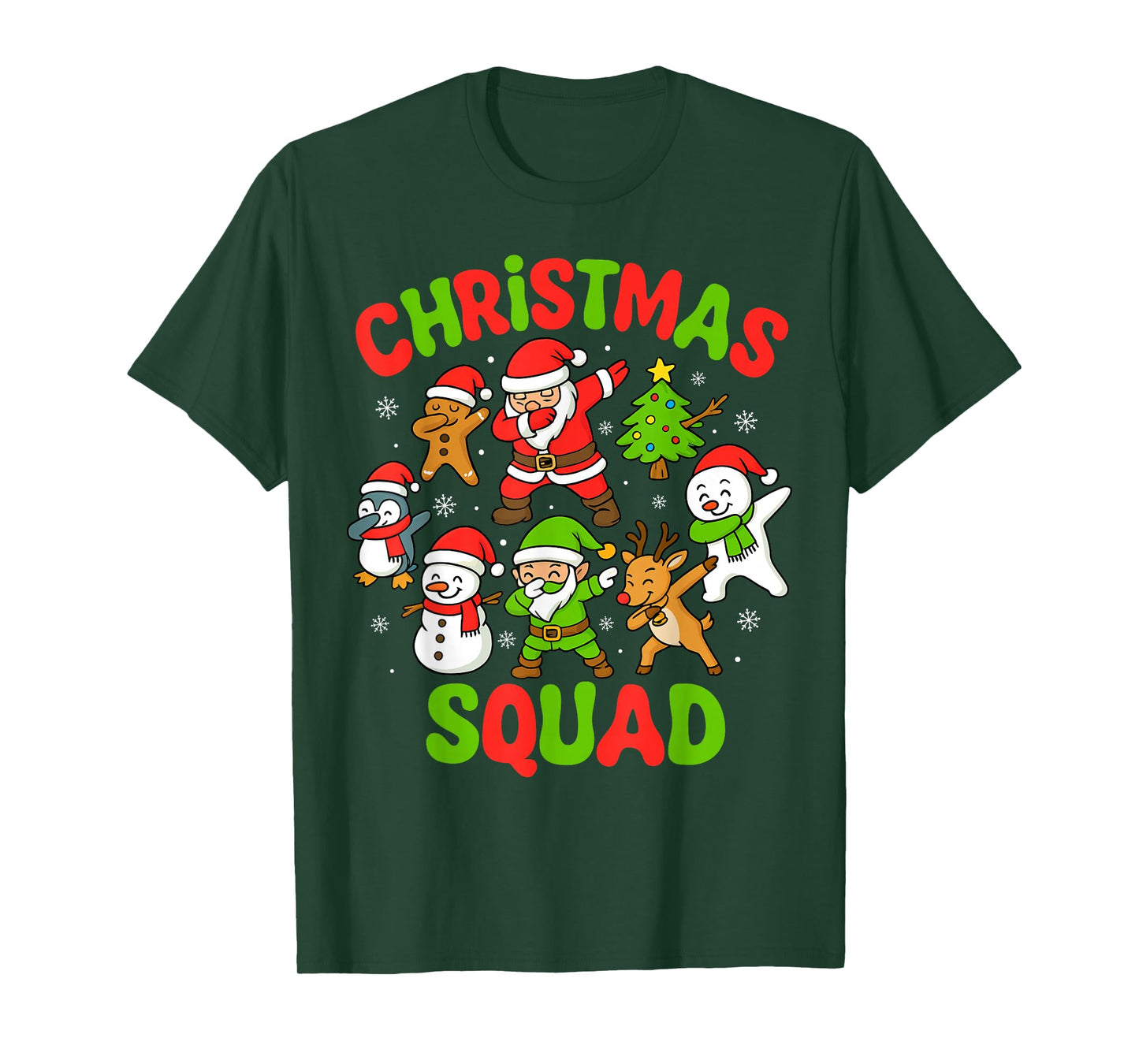 Christmas Squad Dabbing Santa for Family Youth Boys Coworker T-Shirt