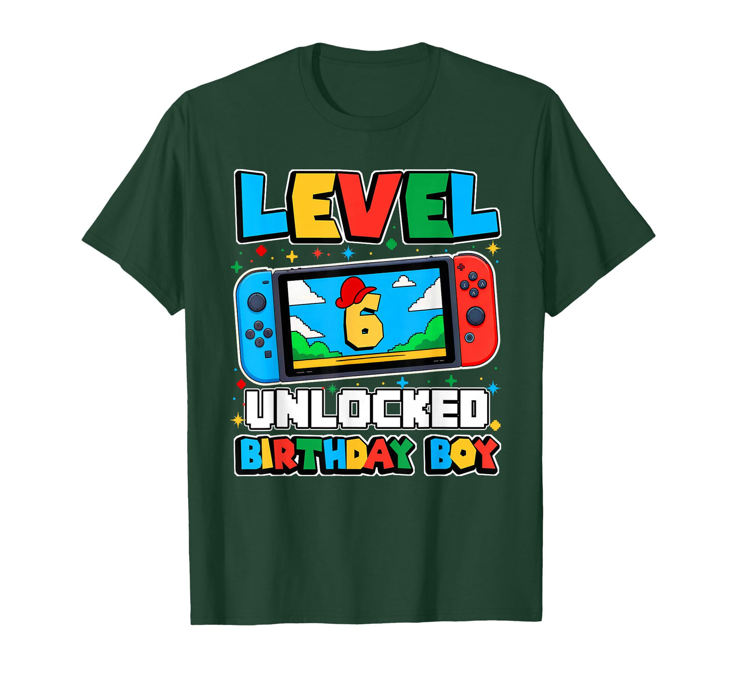 Level 6 Unlocked Birthday Boy Happy 6th Birthday Videos Game T-Shirt