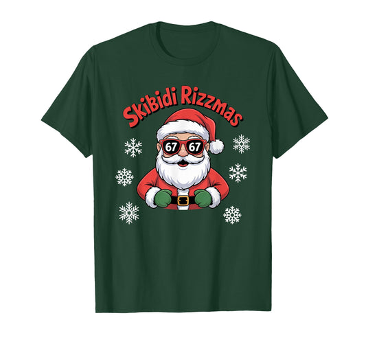 Merry Rizz Mas 67 Sigmas- Funny School Christmas T-Shirt