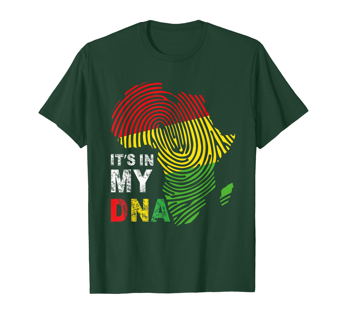 It's in My DNA Pan African Fingerprint Black History Month T-Shirt