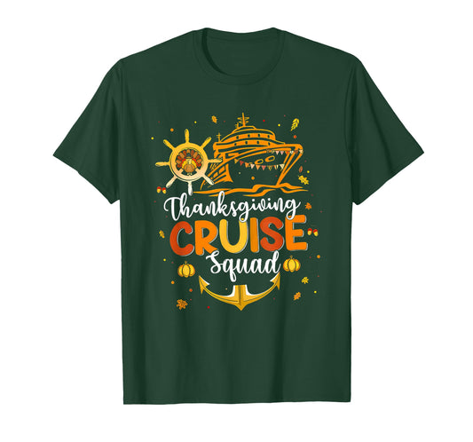 Cute Thanksgiving Cruise Squad Matching Family Vacation Trip T-Shirt