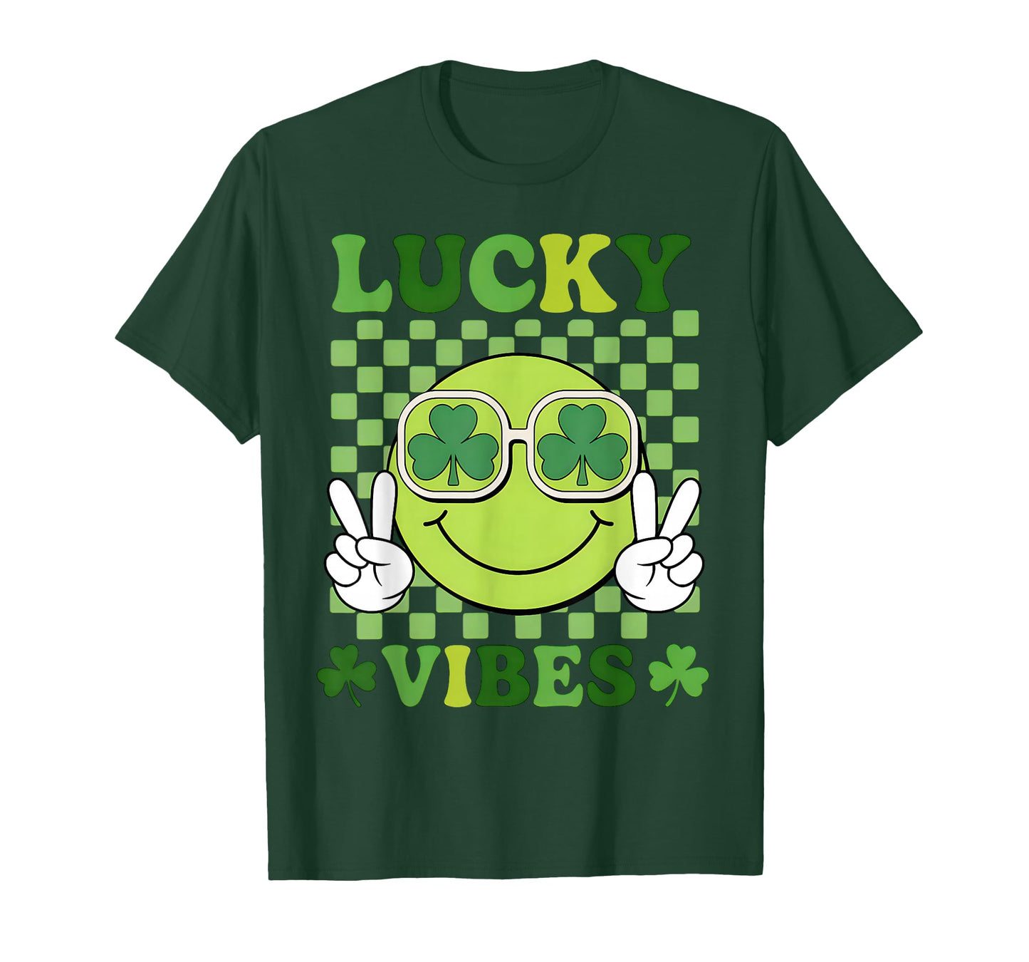 St Patricks Day Funny Lucky Shamrock Groovy Men Women Kids T-Shirt