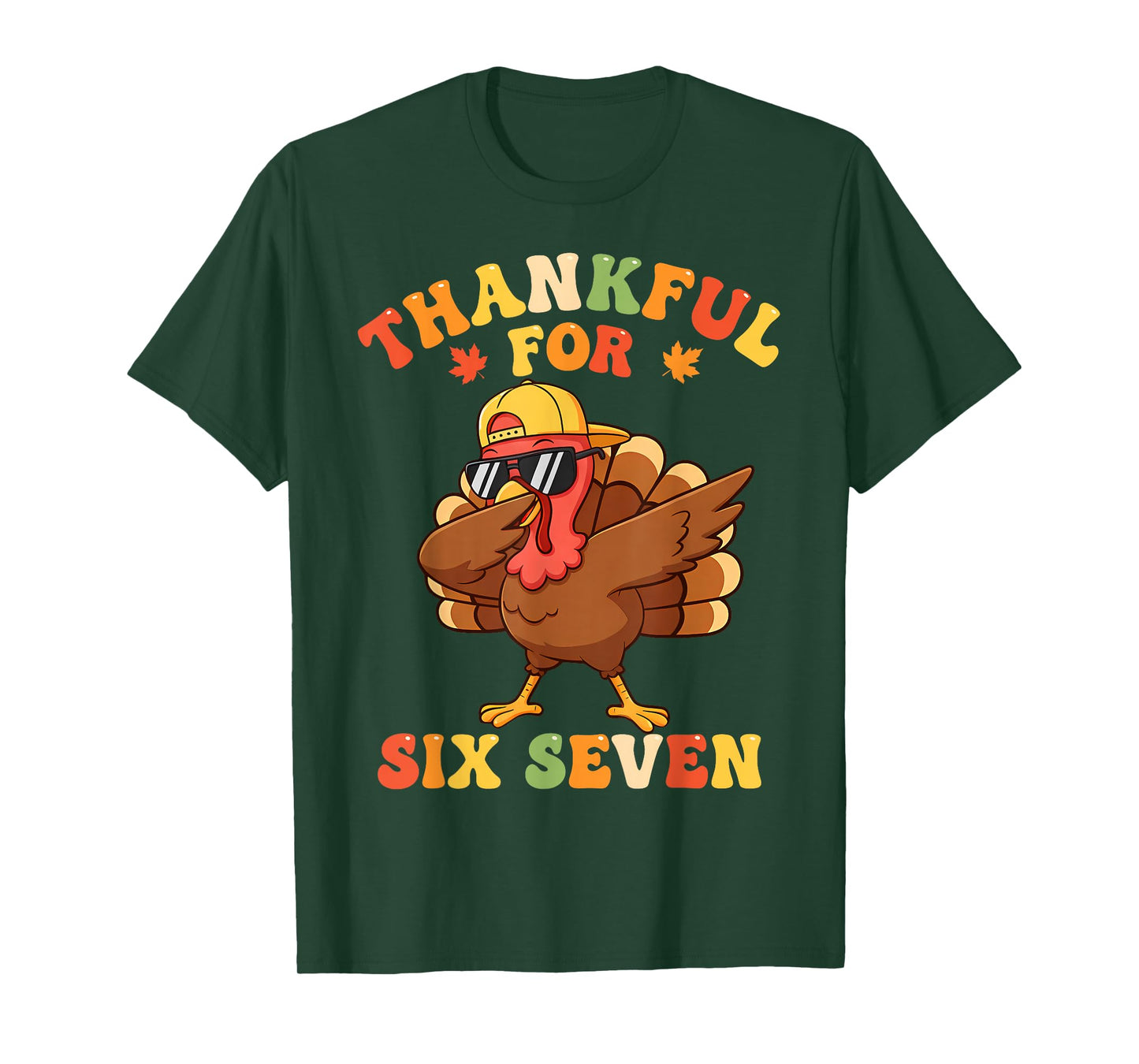Thankful for Six Seven 6 7 Meme Thanksgiving Turkey Boys T-Shirt
