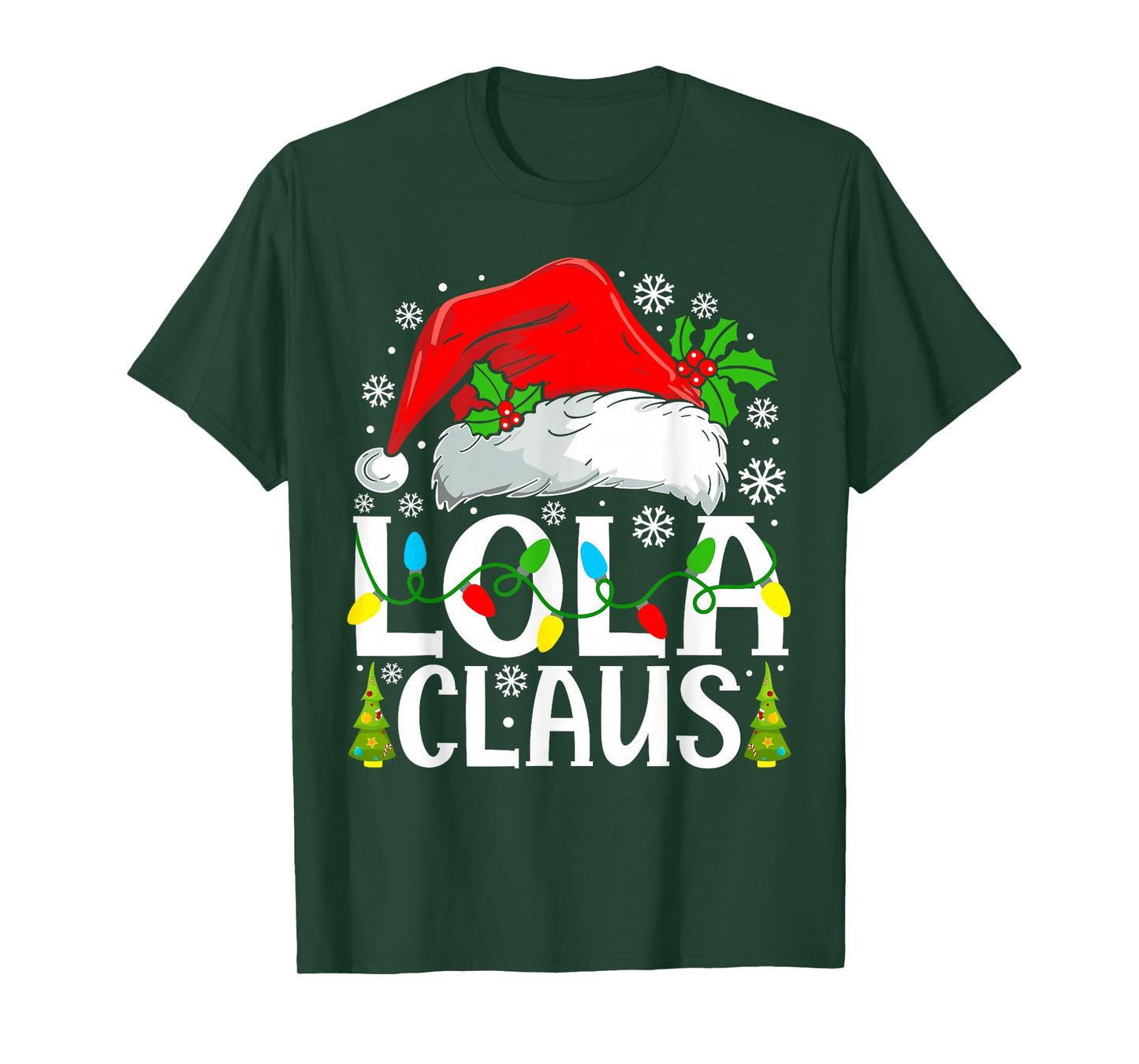 Lola Claus Funny Christmas Family Matching T-Shirt