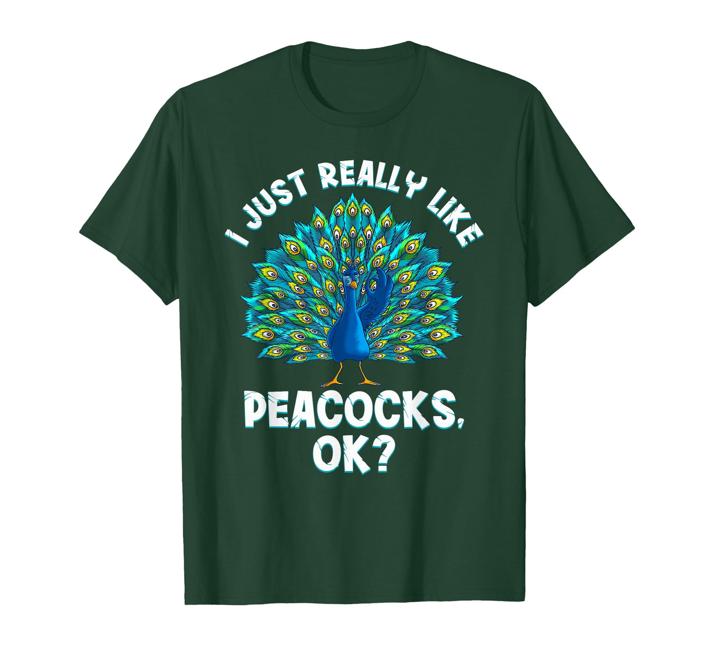 Cool Peacock Design for Men Women Kids Bird Peacock Lovers T-Shirt