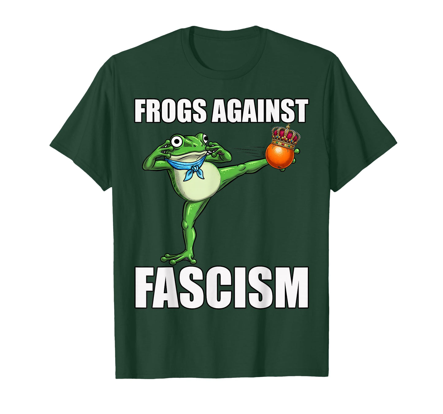 Frogs Against Fascism, No Kings in Portland Frog Protest T-Shirt