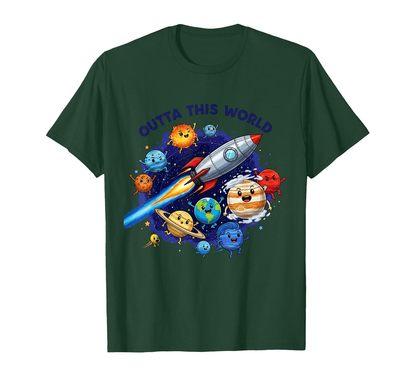 Outta This World. Cute Planet Space Lover, Astronaut Galaxy T-Shirt