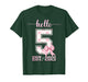 Hello 5 Est 2021 5th Birthday Girl Cute Pink Coquette Bow T-Shirt