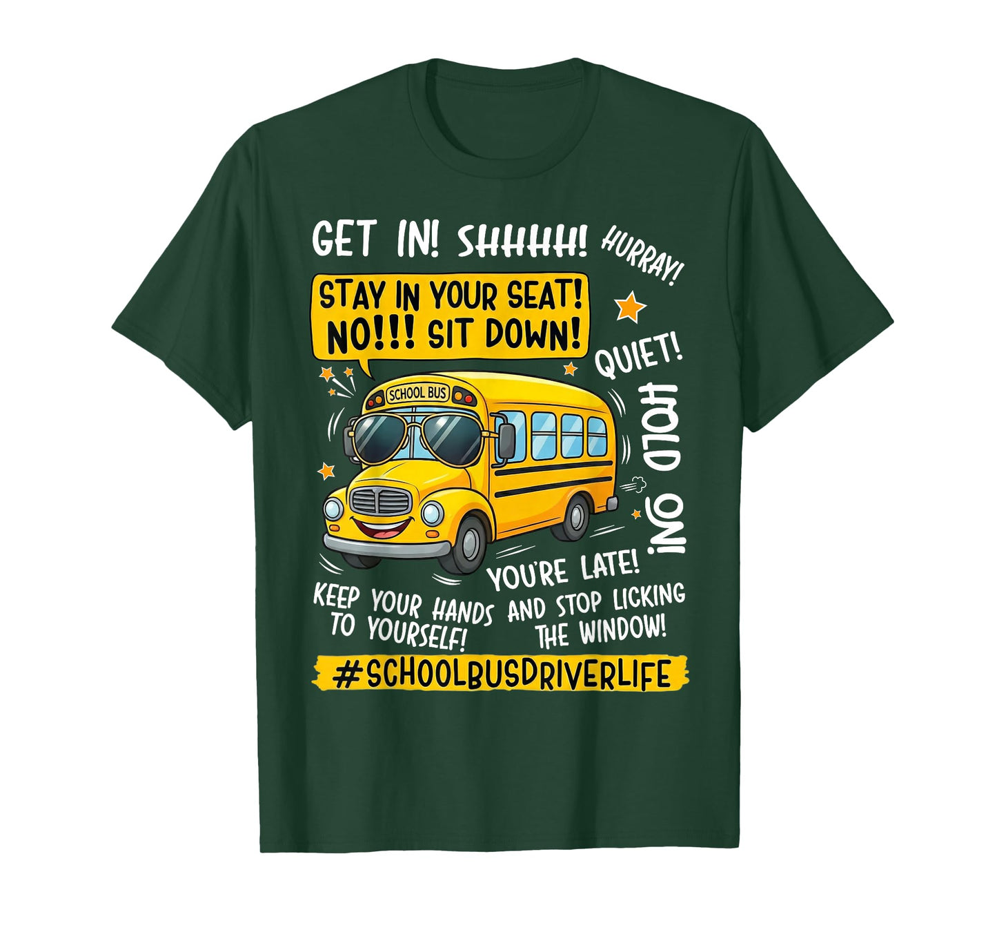 Funny School Bus Driver Life Last Day of School Teacher Kids T-Shirt