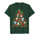 Merry and Caffeinated Coquette Bow Coffee Christmas Tree T-Shirt
