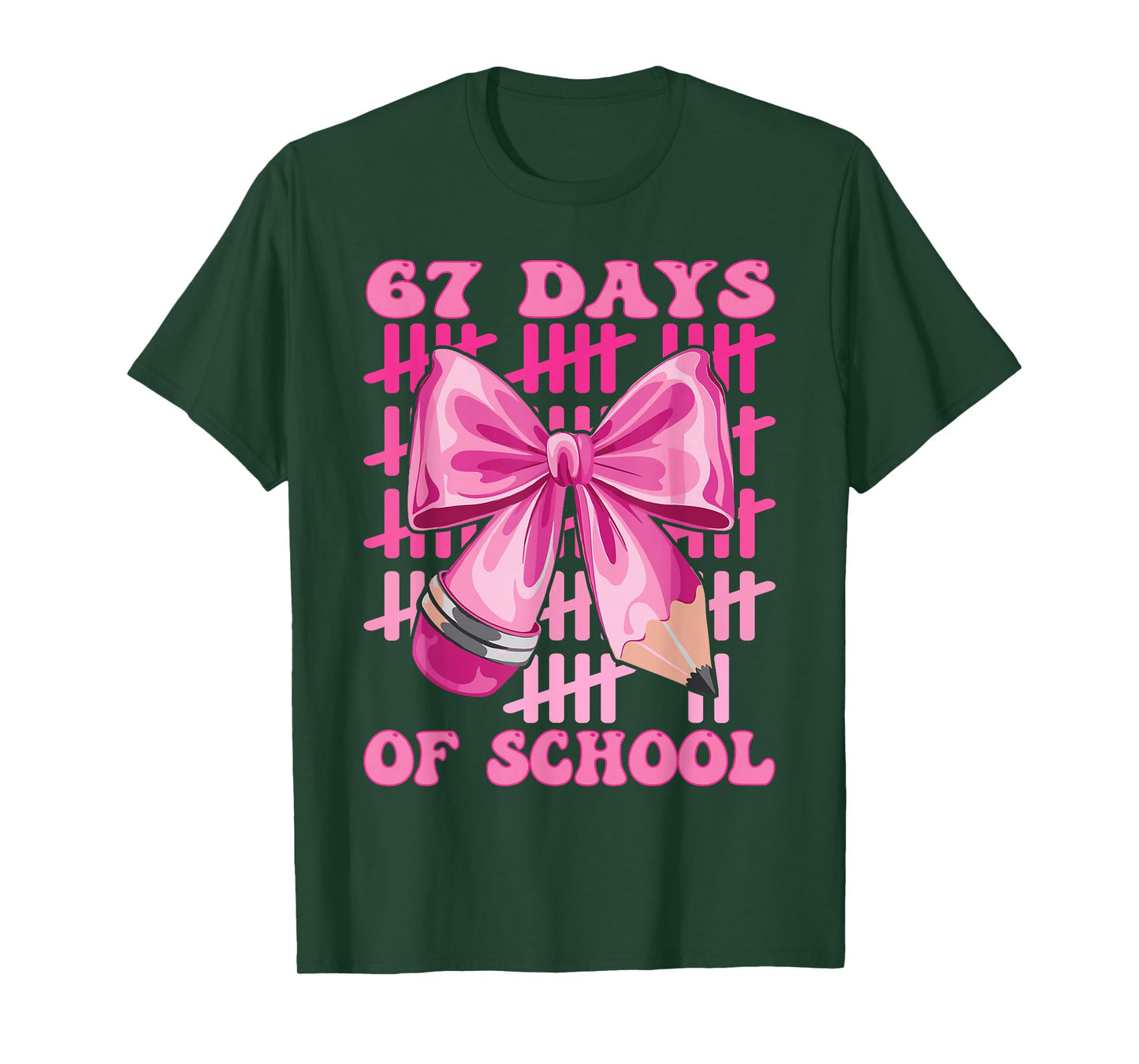 I Survived 67 Days of School Cool Teacher Design T-Shirt