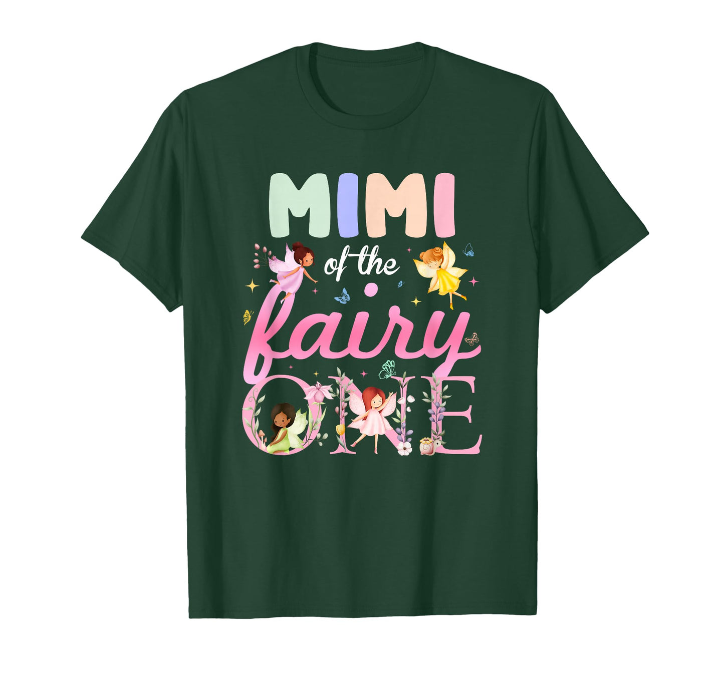 Mimi of The Fairy One 1St Birthday Girl Family Matching T-Shirt