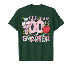 Little Miss 100 Days Smarter Kids Girls 100th Day of School T-Shirt