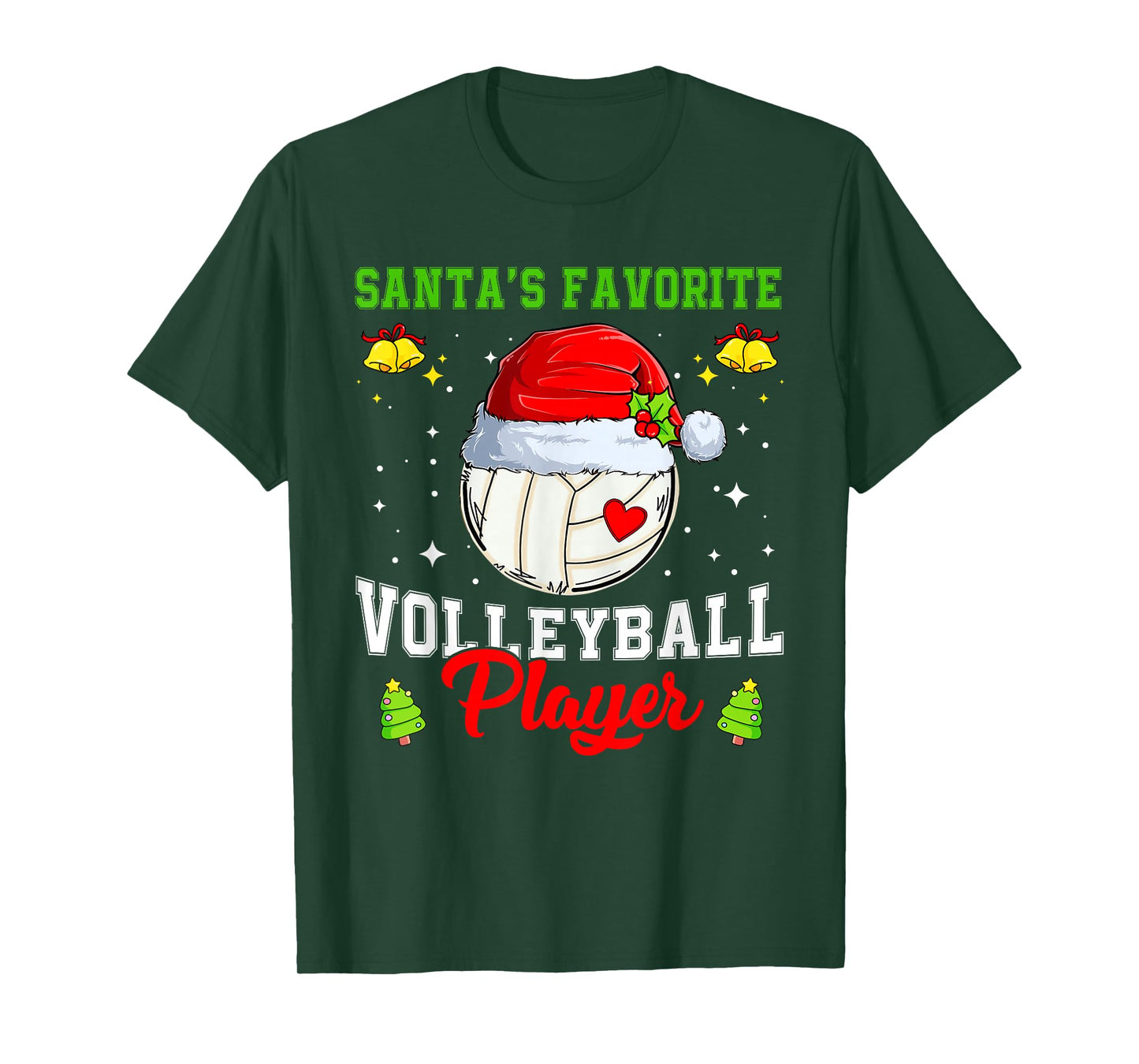 Santa's Favorite Volleyball Player Christmas Pajamas Men T-Shirt