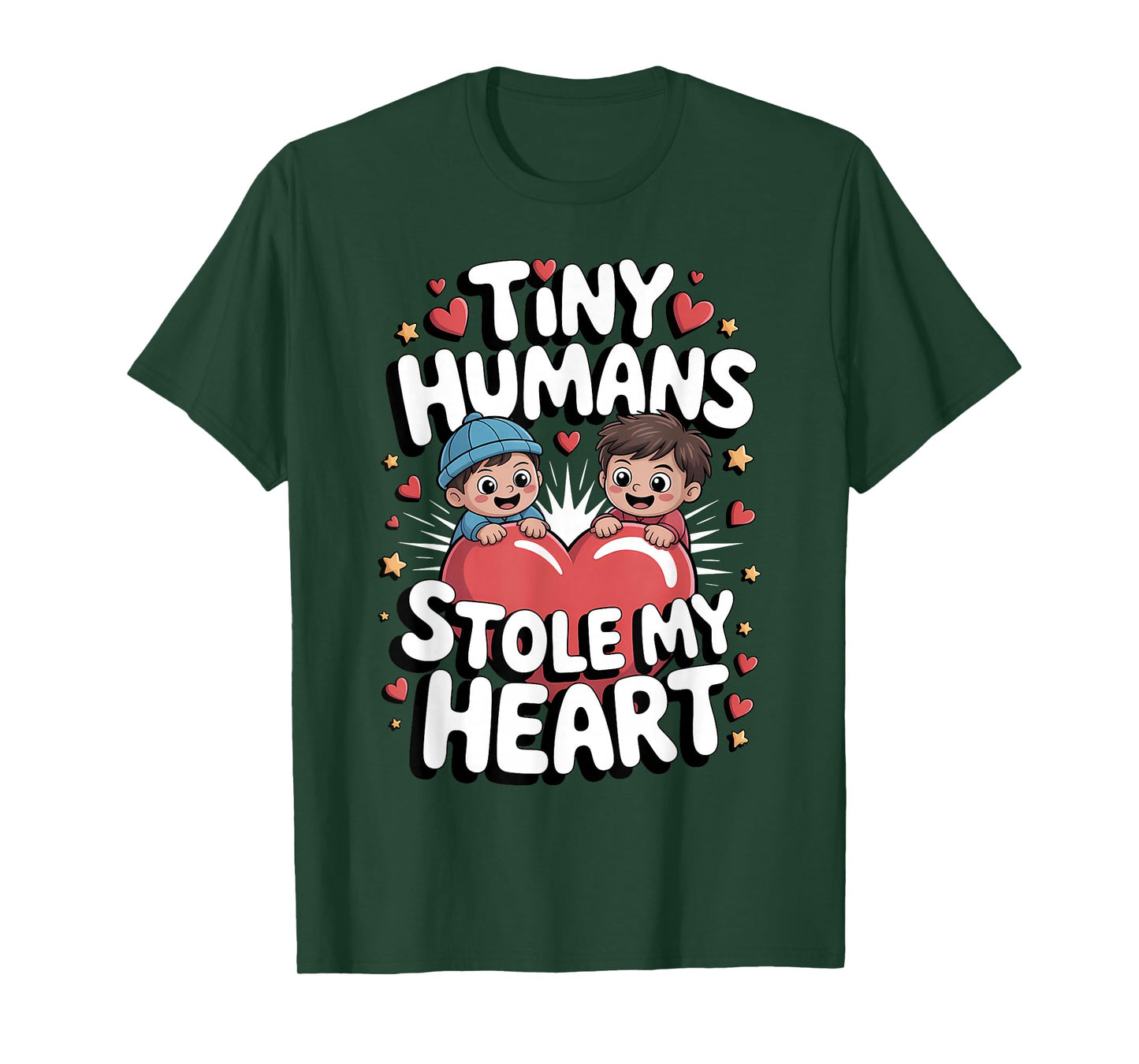 Tiny Humans Stole My Heart Cute Love T-Shirt