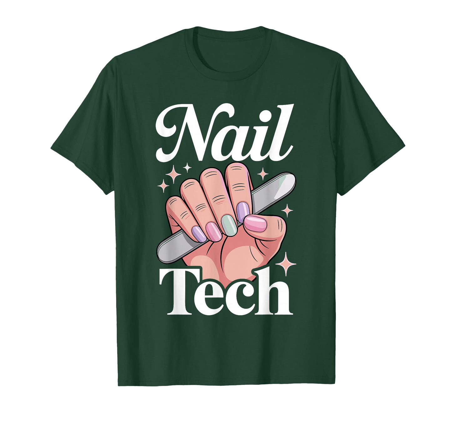 Cool Nail Tech Art for Women Girl Manicurist Nail Technician T-Shirt