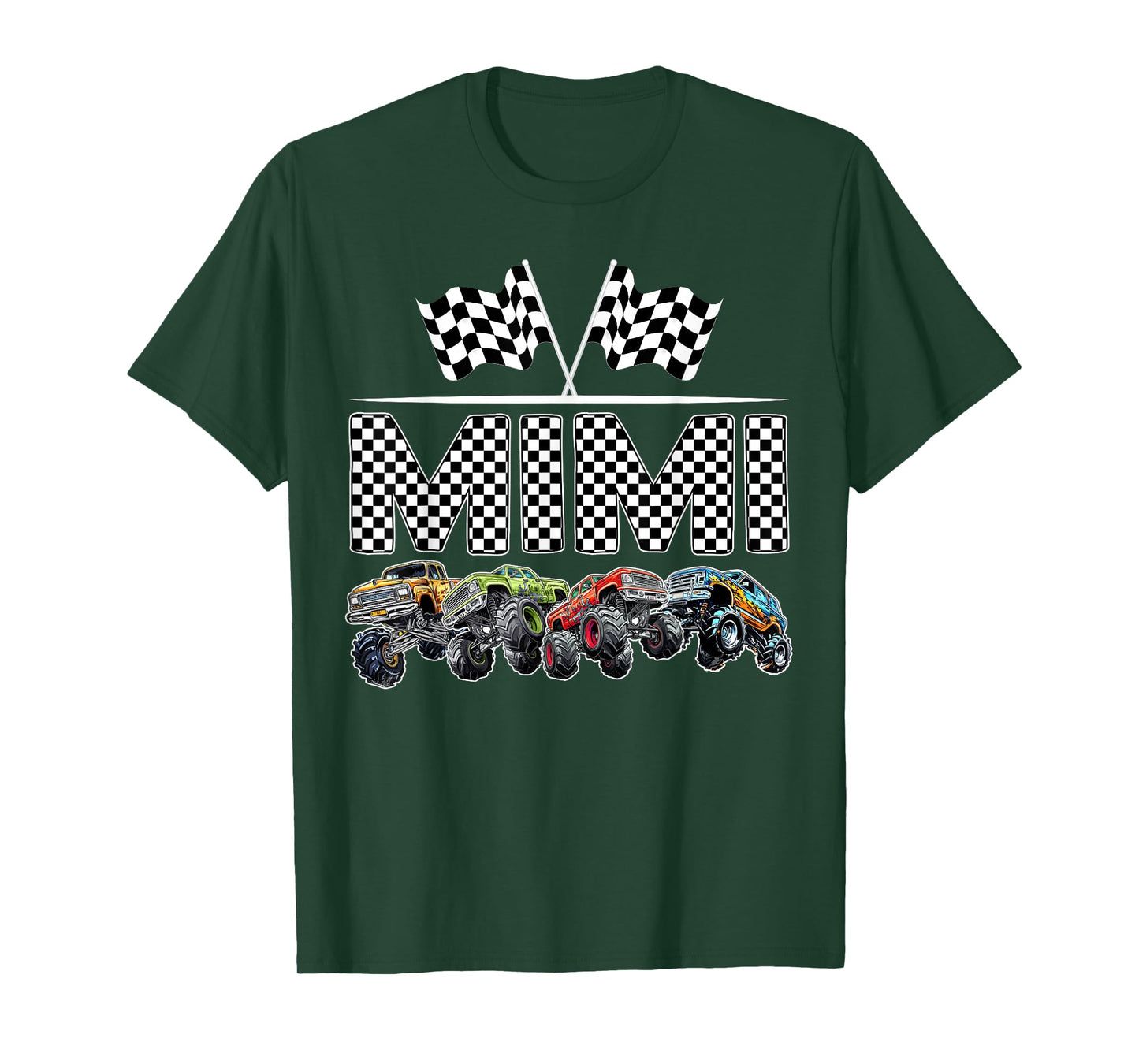 Mimi Retro Monster Truck Family Birthday Matching T-Shirt