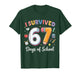 I Survived 67 Days of School Funny Meme Teacher Student Kids T-Shirt
