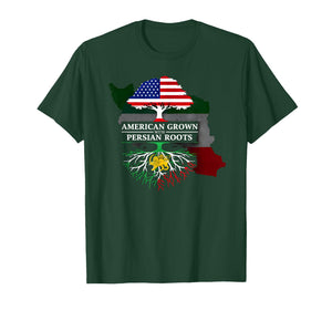 American Grown with Persian Roots Heritage Pride Design T-Shirt