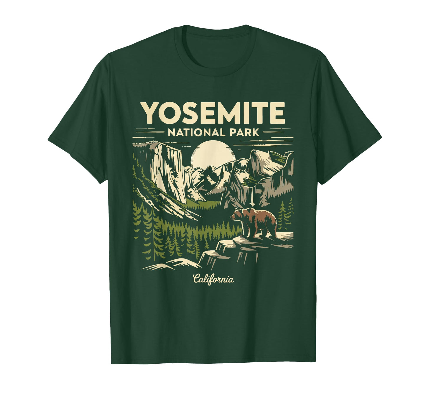 Yosemite National Park for Hikers Campers and Nature Lovers T-Shirt
