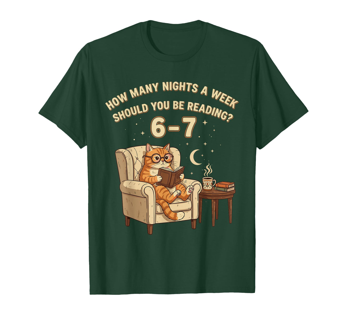 Funny Cat Reading 6-7 Meme English Teacher Book Lover Humor T-Shirt
