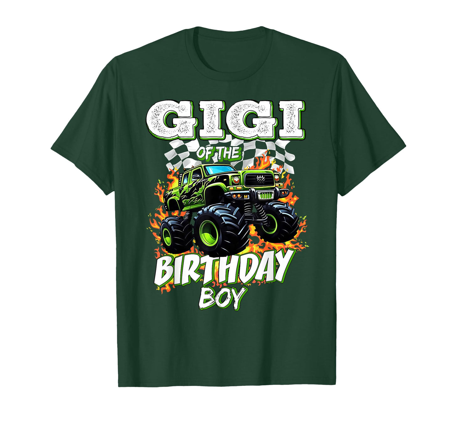 Gigi of The Birthday Boy Monster Truck Birthday Kids T-Shirt