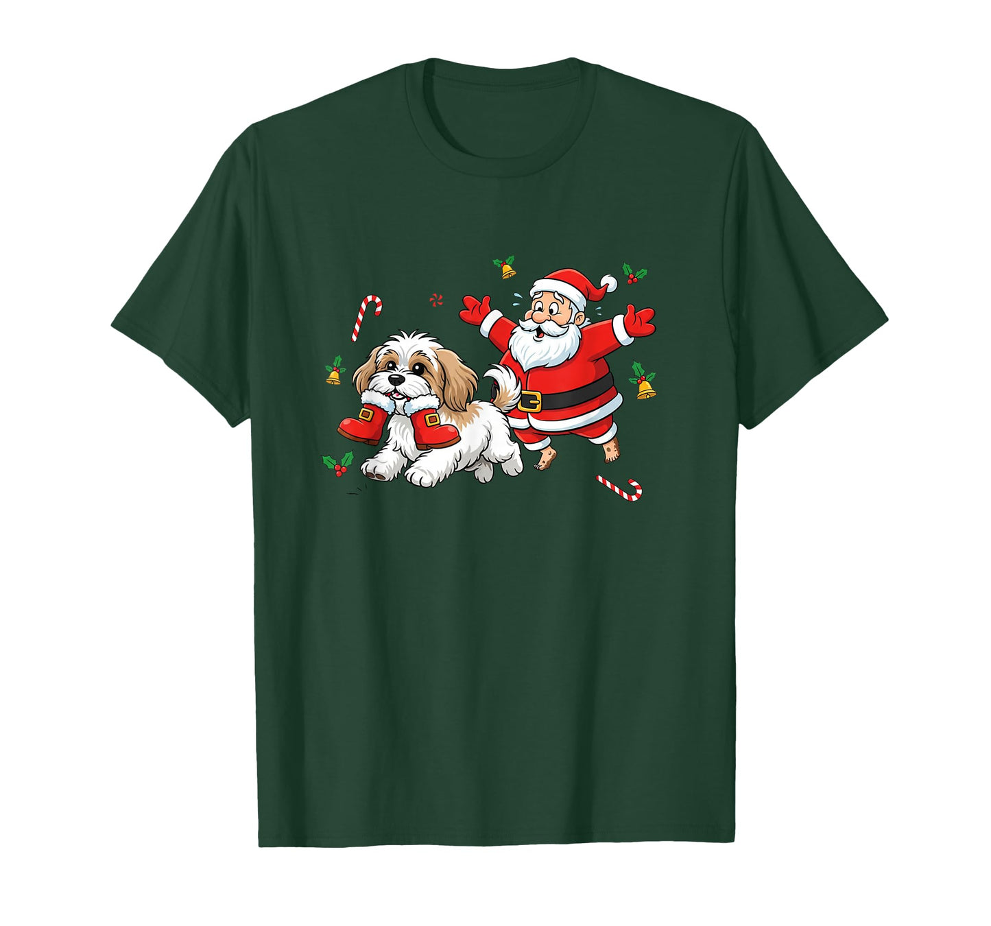 Funny Havanese Santa Claus Boots Christmas Womens Mens Kids T-Shirt