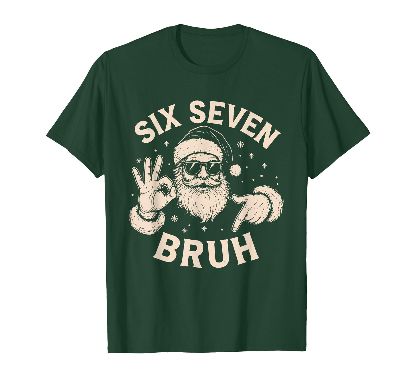 Bruh 67 Christmas Santa Six Seven 6 7 Boys Christmas Pajamas T-Shirt