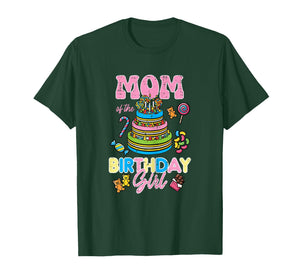 Mom of Birthday Girl Cake Bday Party Family Matching Women T-Shirt
