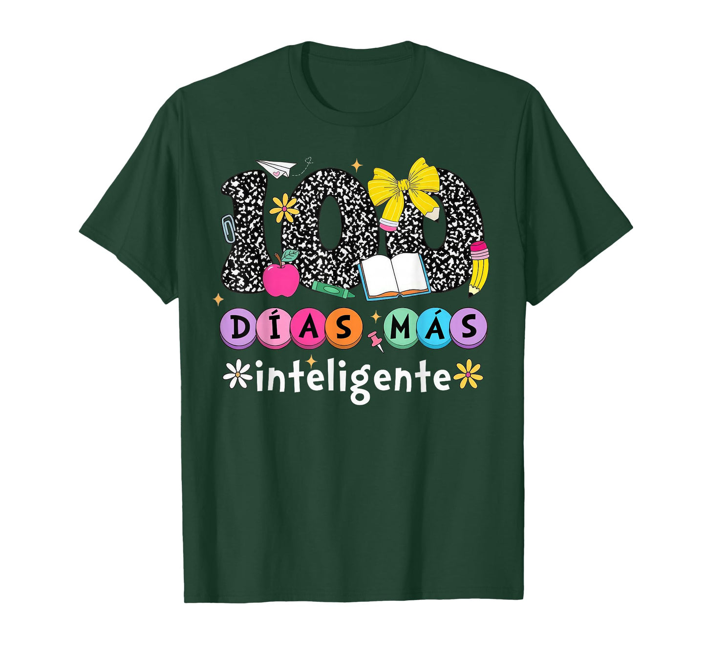 100 Dias mas inteligente Spanish Teacher 100th Day School T-Shirt