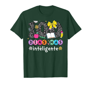 100 Dias mas inteligente Spanish Teacher 100th Day School T-Shirt