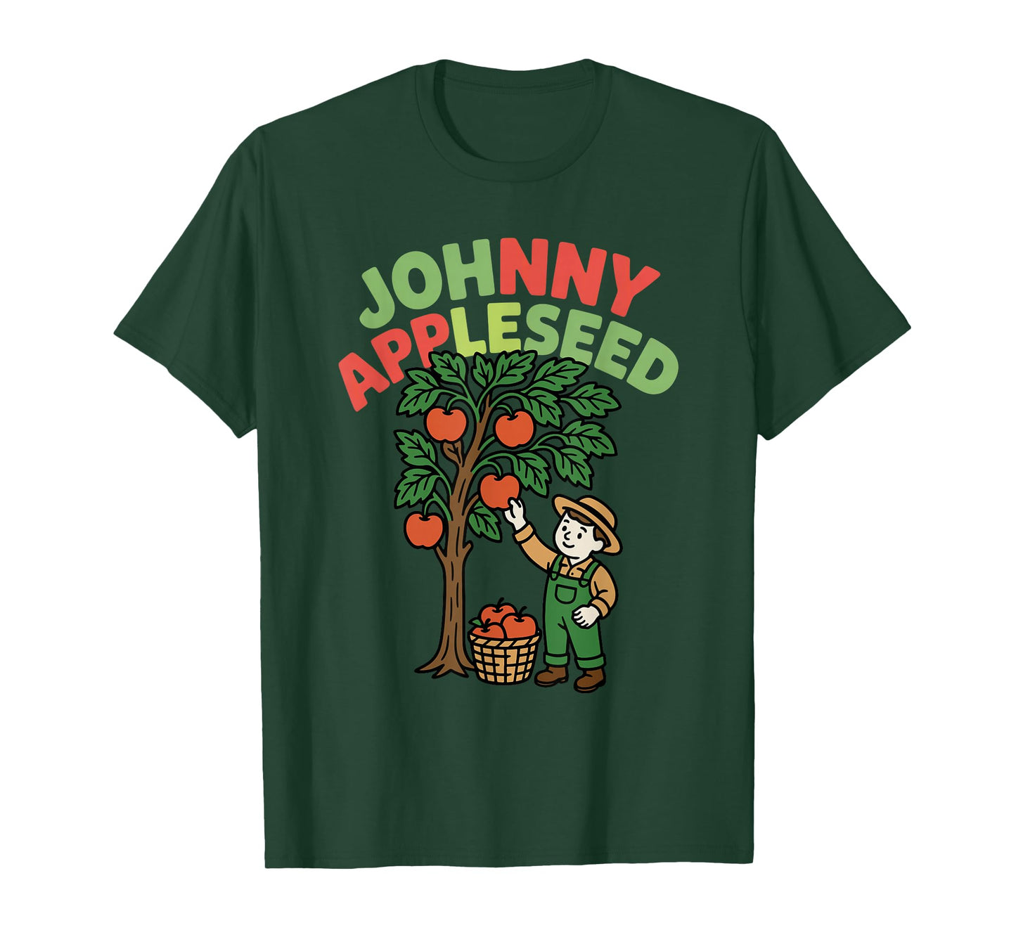 Johnny Appleseed Day Costume September 26th Retro Tree T-Shirt