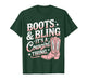 Funny Cowgirl Boots Bling Women Tee Cute Love Country Life T-Shirt