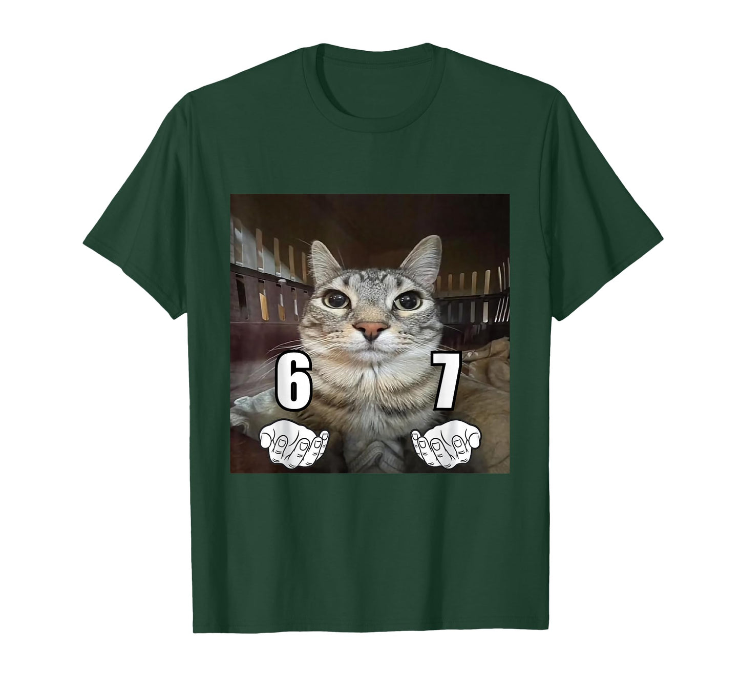 67 Meme Funny Cat Six Seven Meme 6 7 T-Shirt