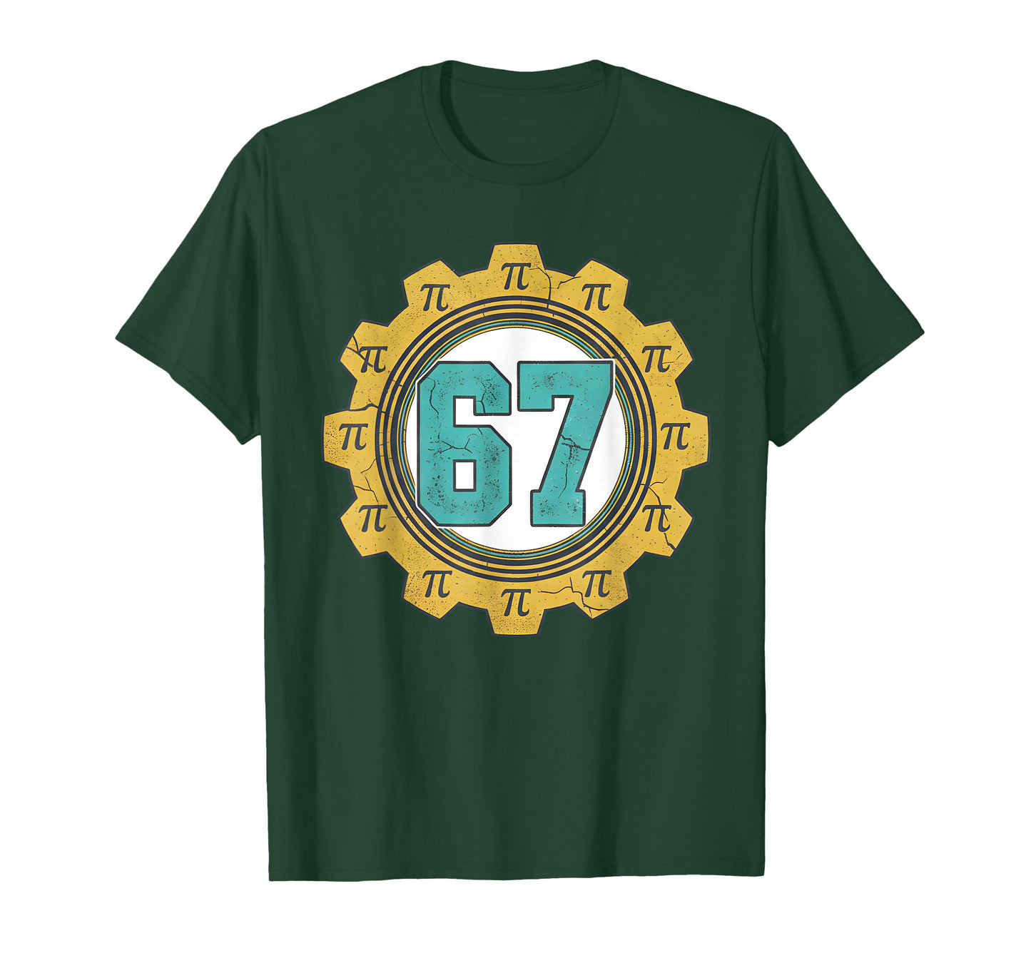 Vintage 6 7 Number 67 Pi Day for Math Science Teacher T-Shirt
