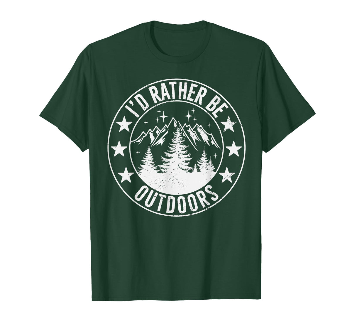 Camping Humor Id Rather be Outdoor Gag Adventure Life Camper T-Shirt